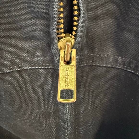 Carhartt J13 BLK Santa Fe Canvas Fleece Lined Jacket XL - Picture 6 of 14